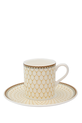 Antler Trellis Coffee Cup And Saucer